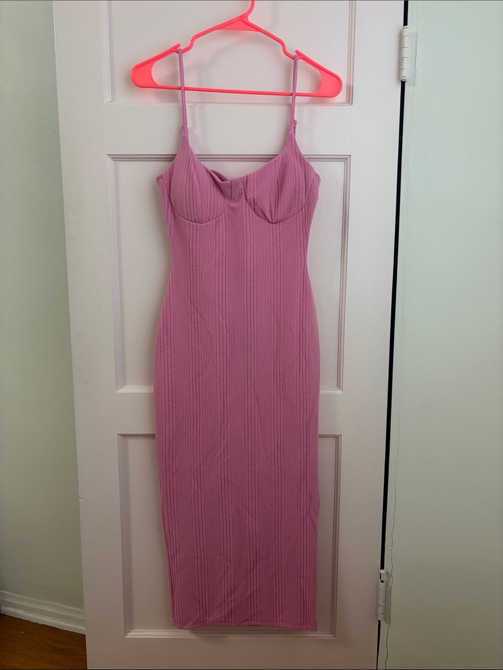 Baby pink fashion nova bodycon dress